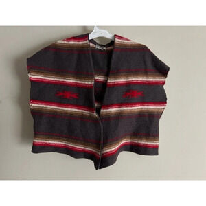 Ecote Southwestern Stripe Womens Size XS/S Vest Wool Blend